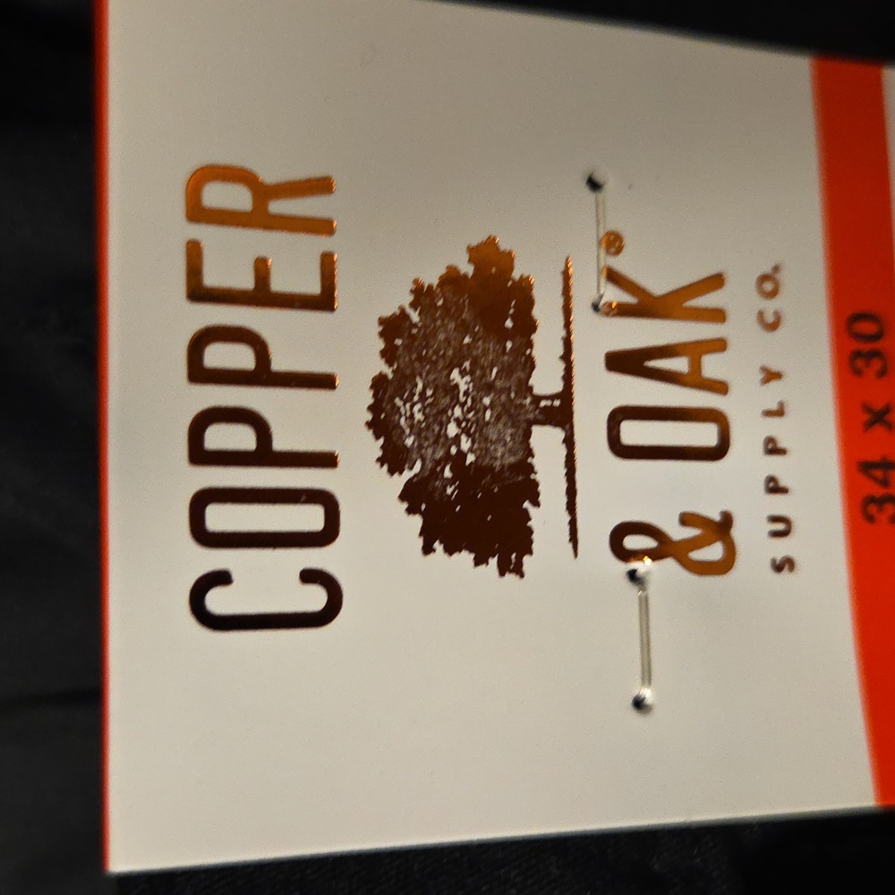 Copper and Oak Men's Black Pants Size 34 X 30. Machine Washable. - Picture 4 of 10